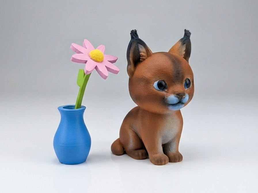 Cute Baby Caracal Figurine - Kitty, Cat, no AMS
