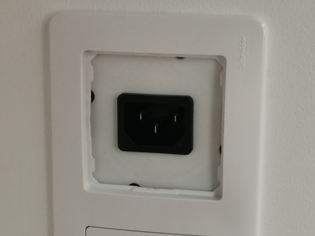 UPS wall mount power inlet