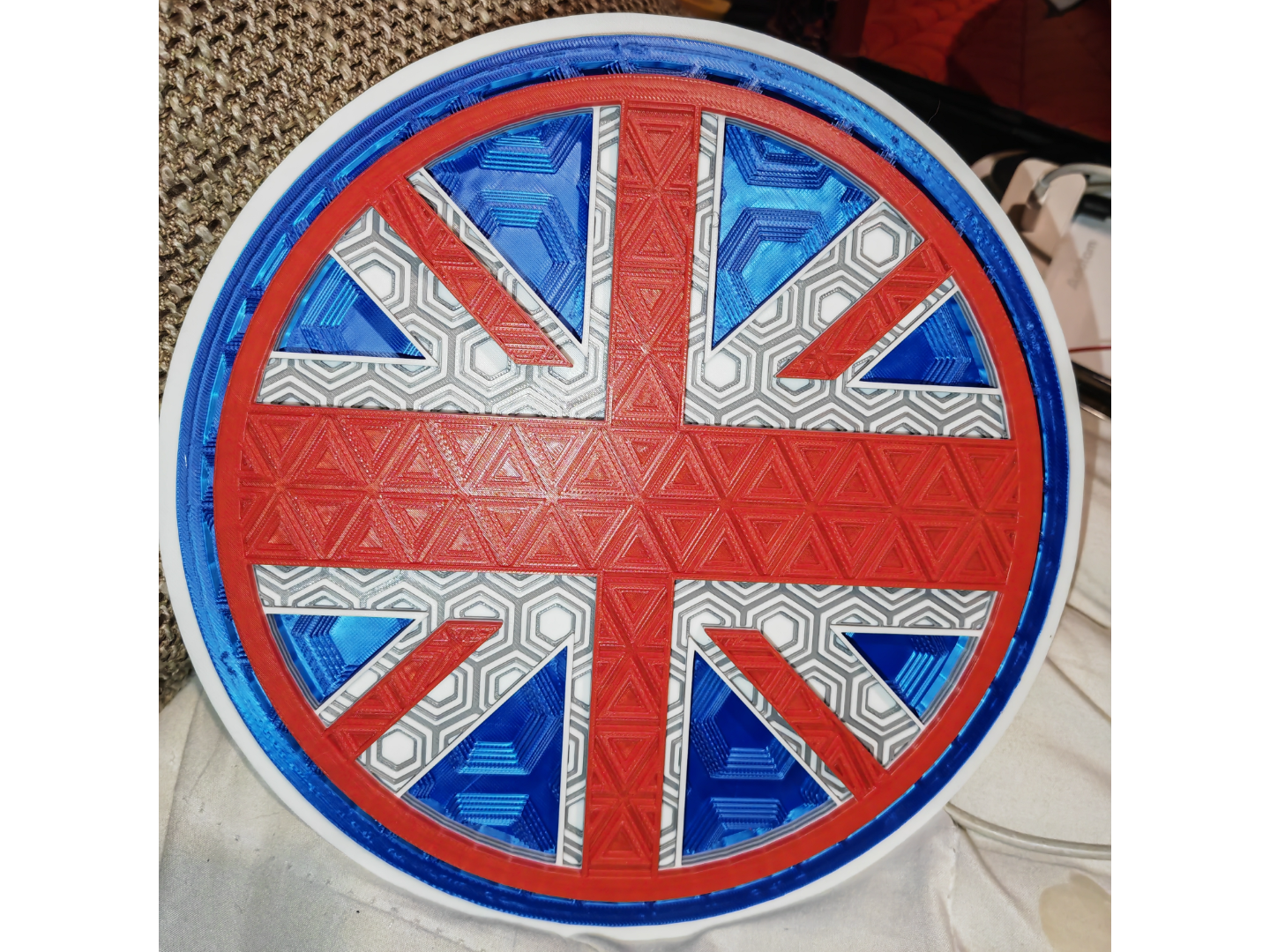 UK Flag Union Jack Dimensional Mosaic