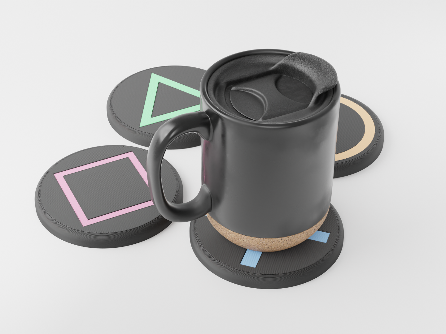 Gaming Drinks Coaster. Multi Color Single Extruder