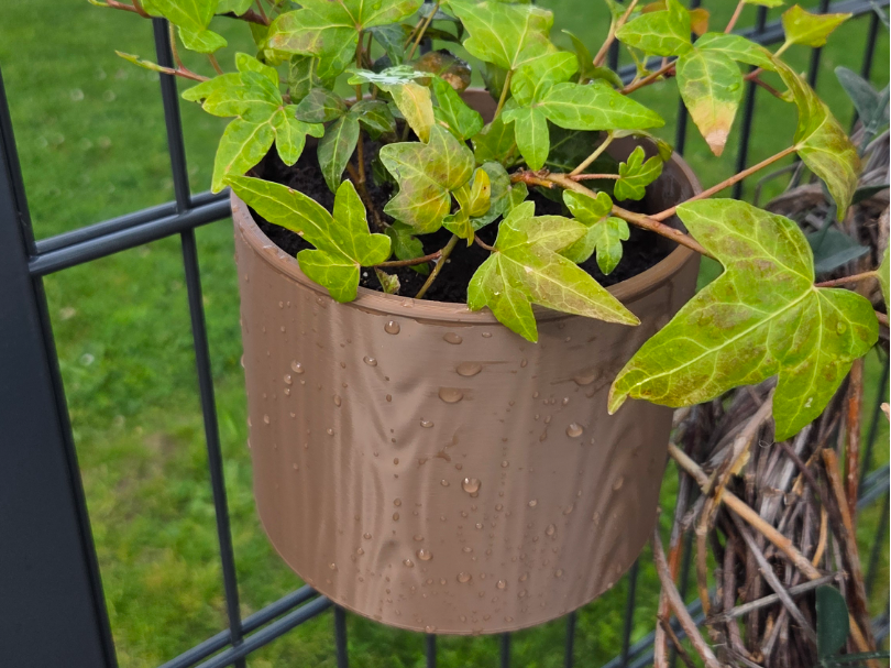 Holzdesign Blumentopf für den Gartenzaun - Fäncel
