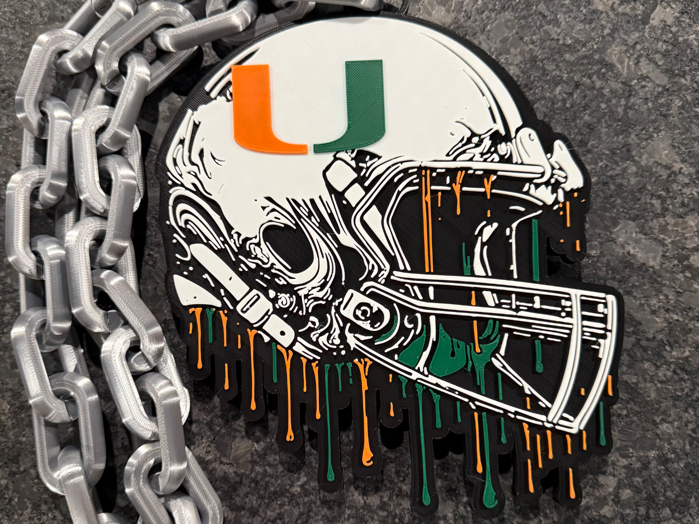 Miami Hurricanes Helmet Drip Hype Chain