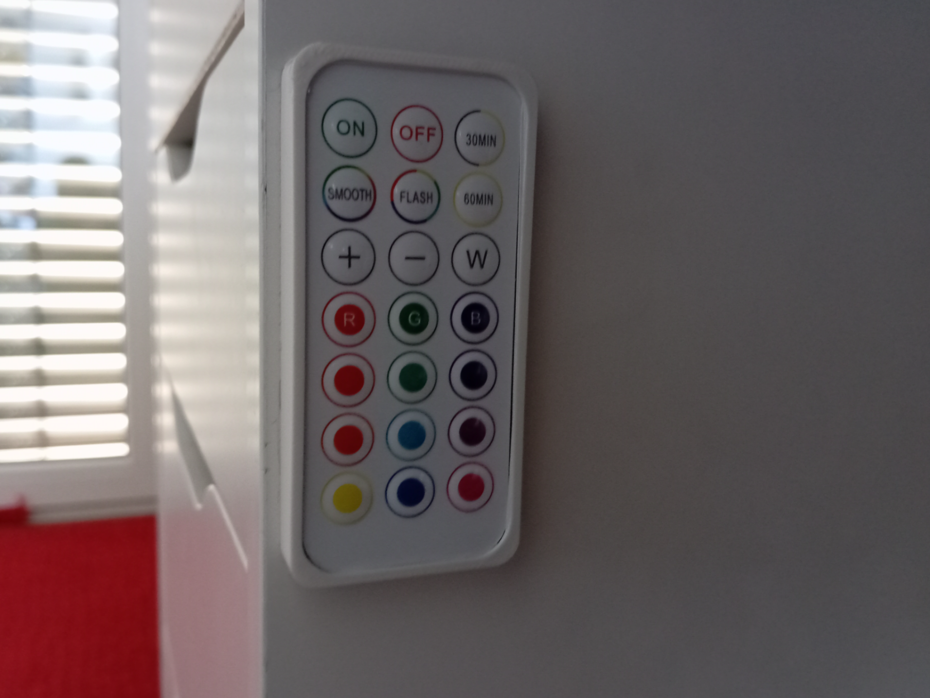RGBW puck lights remote holder