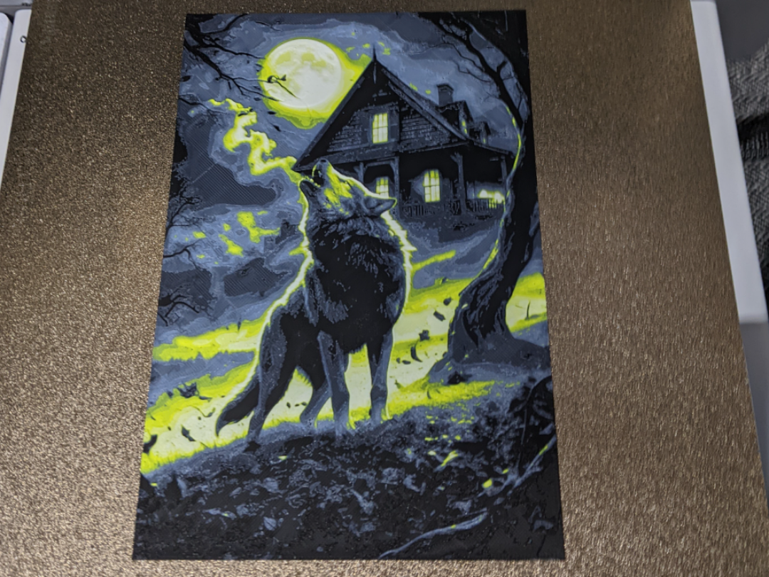 Howling Wolf HueForge with frame