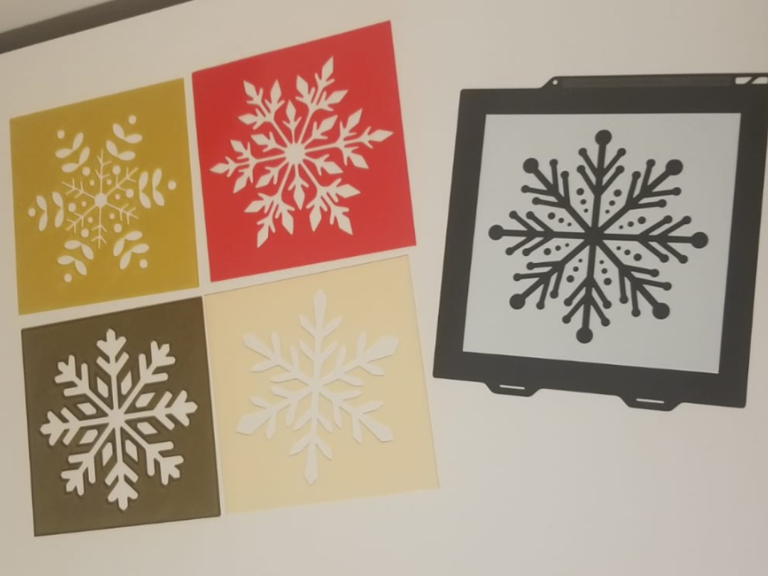 Set of 5 snowflake stencils