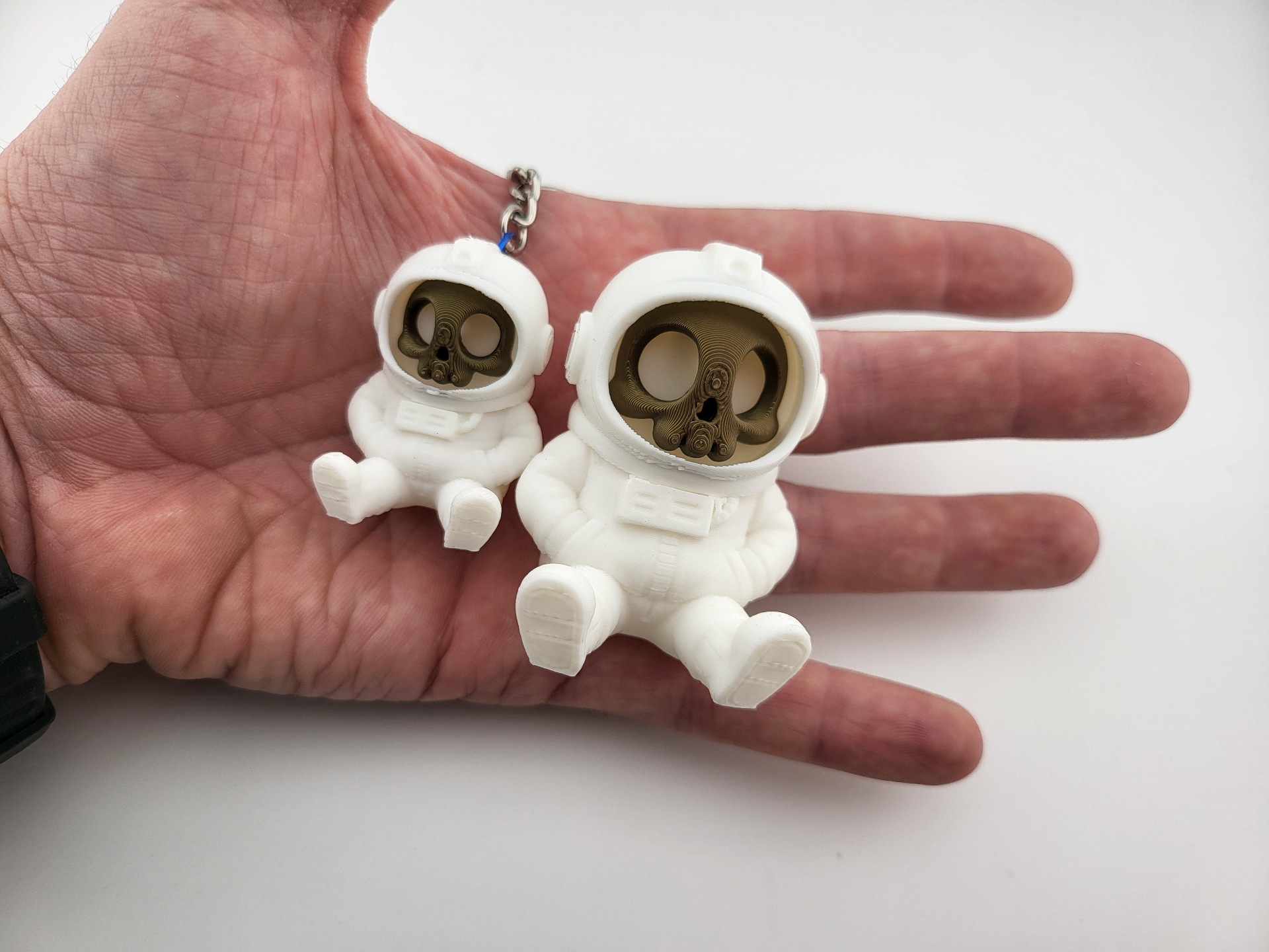 Skull Astronaut Keychain & Action Figure 3D Print