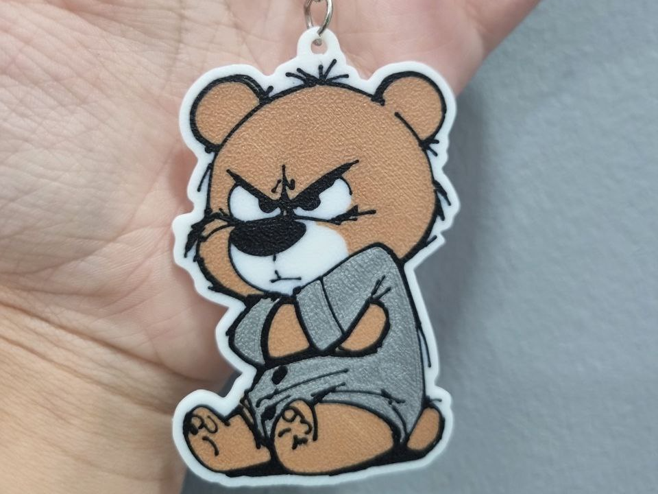 Keychain angry bear