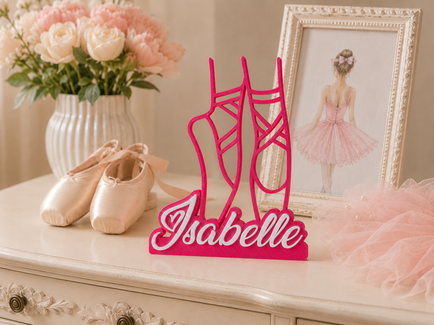 Ballet Slipper Personalized Name Sign