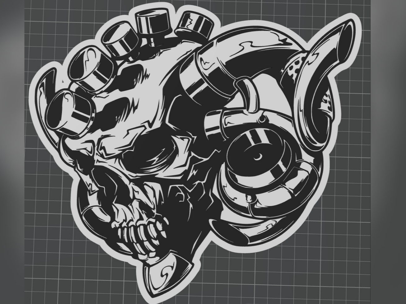 Motor Skull Wall Hanging