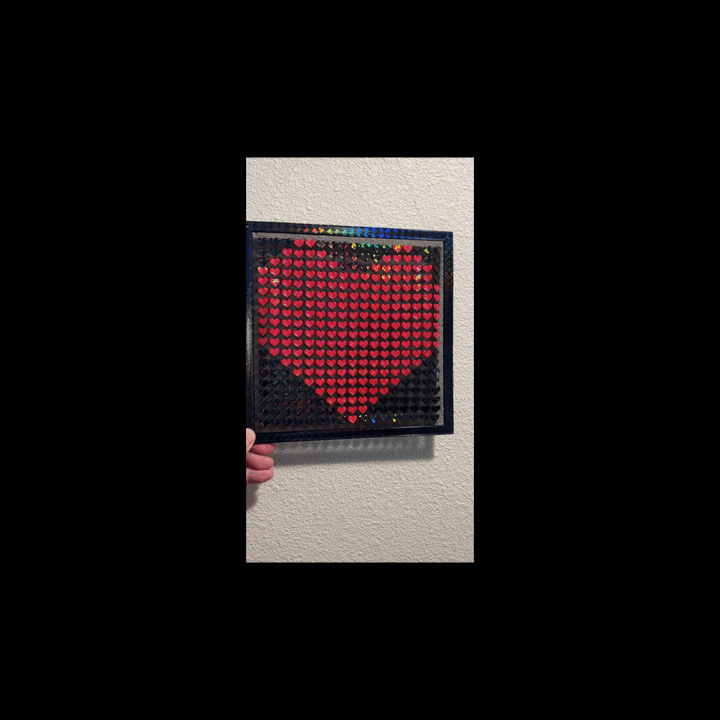 Hearts on Fabric Wall/Window Hanging