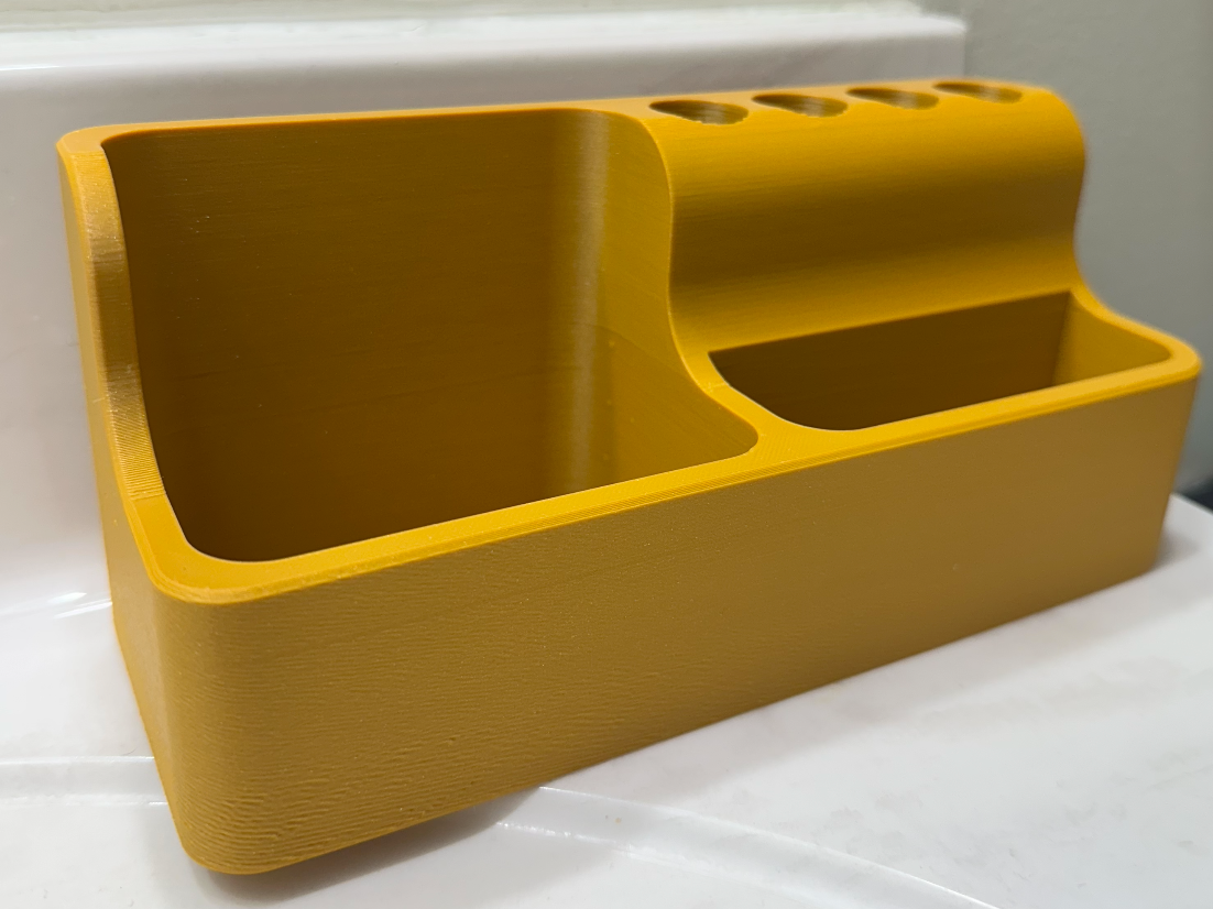 Extended Curved Toothbrush Holder Organizer