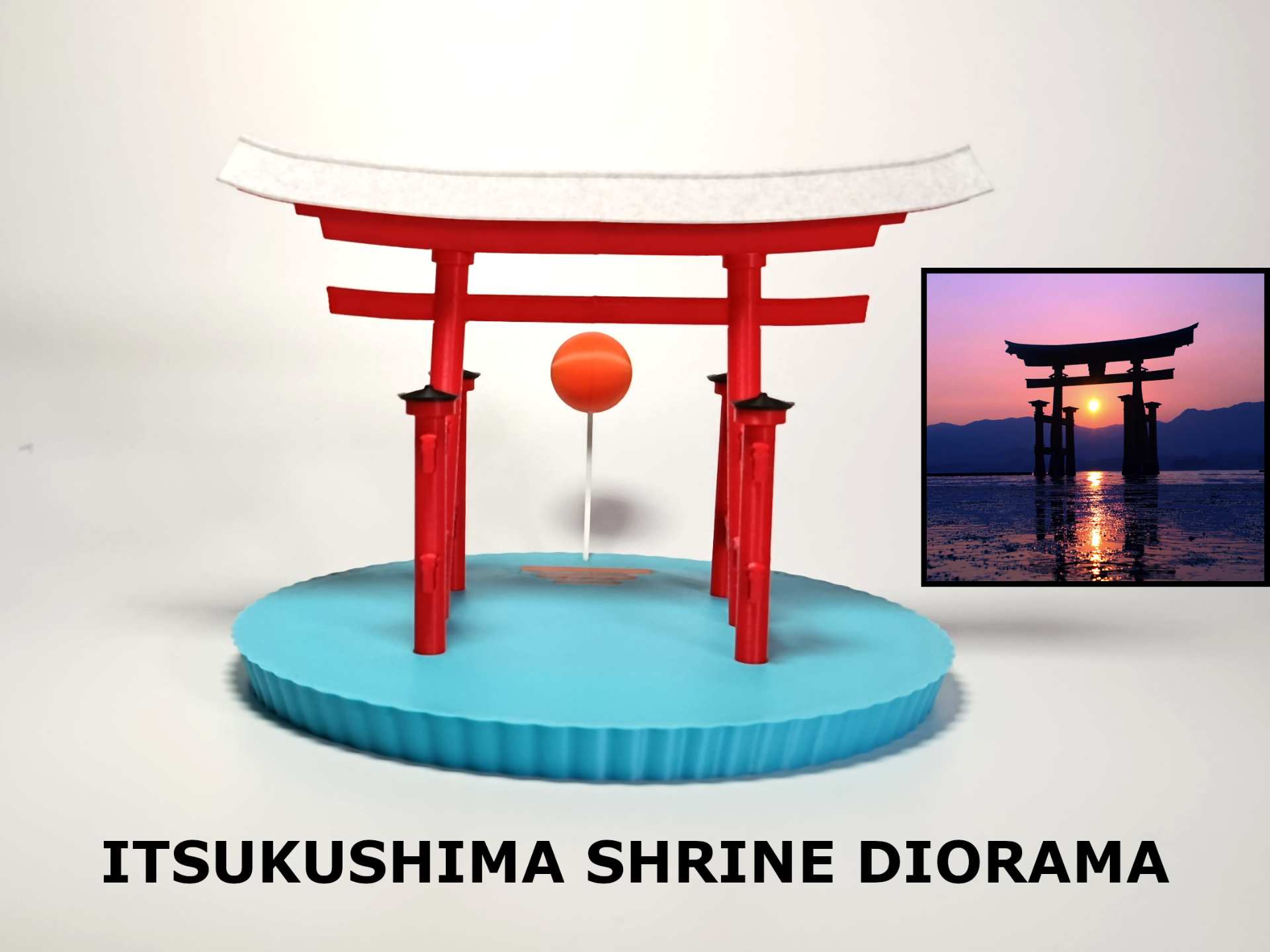 Itsukushima Shrine Diorama | Japanese decor
