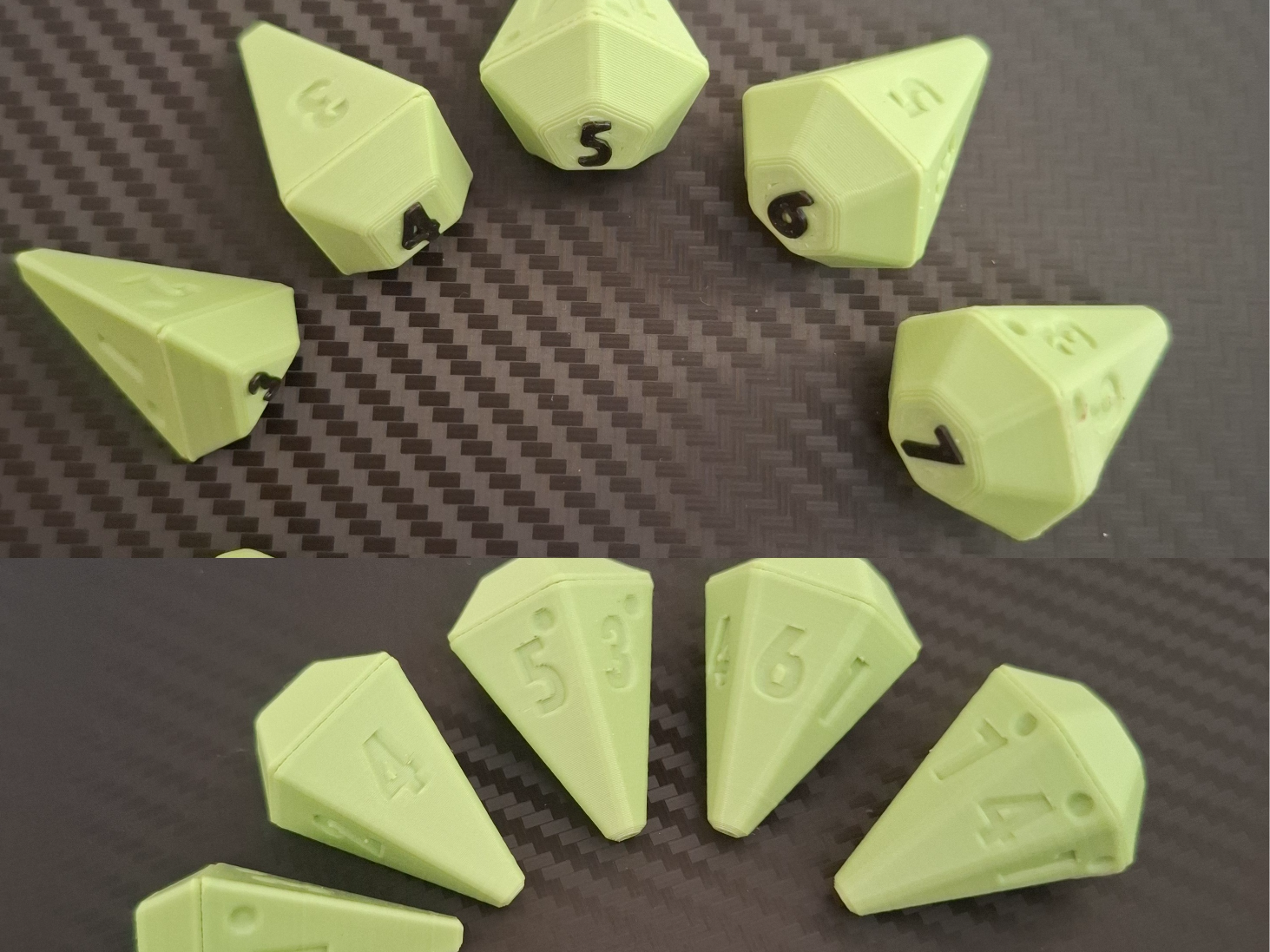 crystal dice set