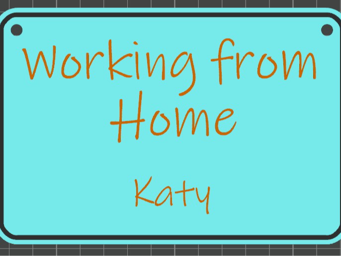 Working from Home sign
