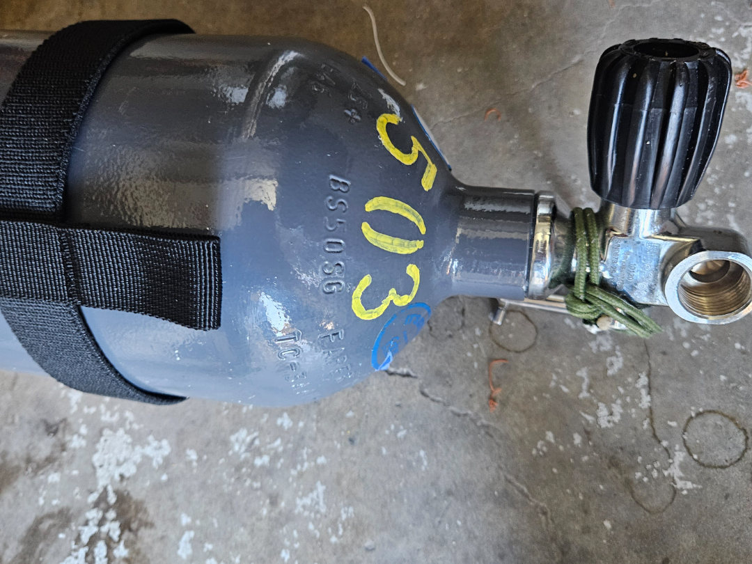 number stencil for smaller scuba tank lp50 al40