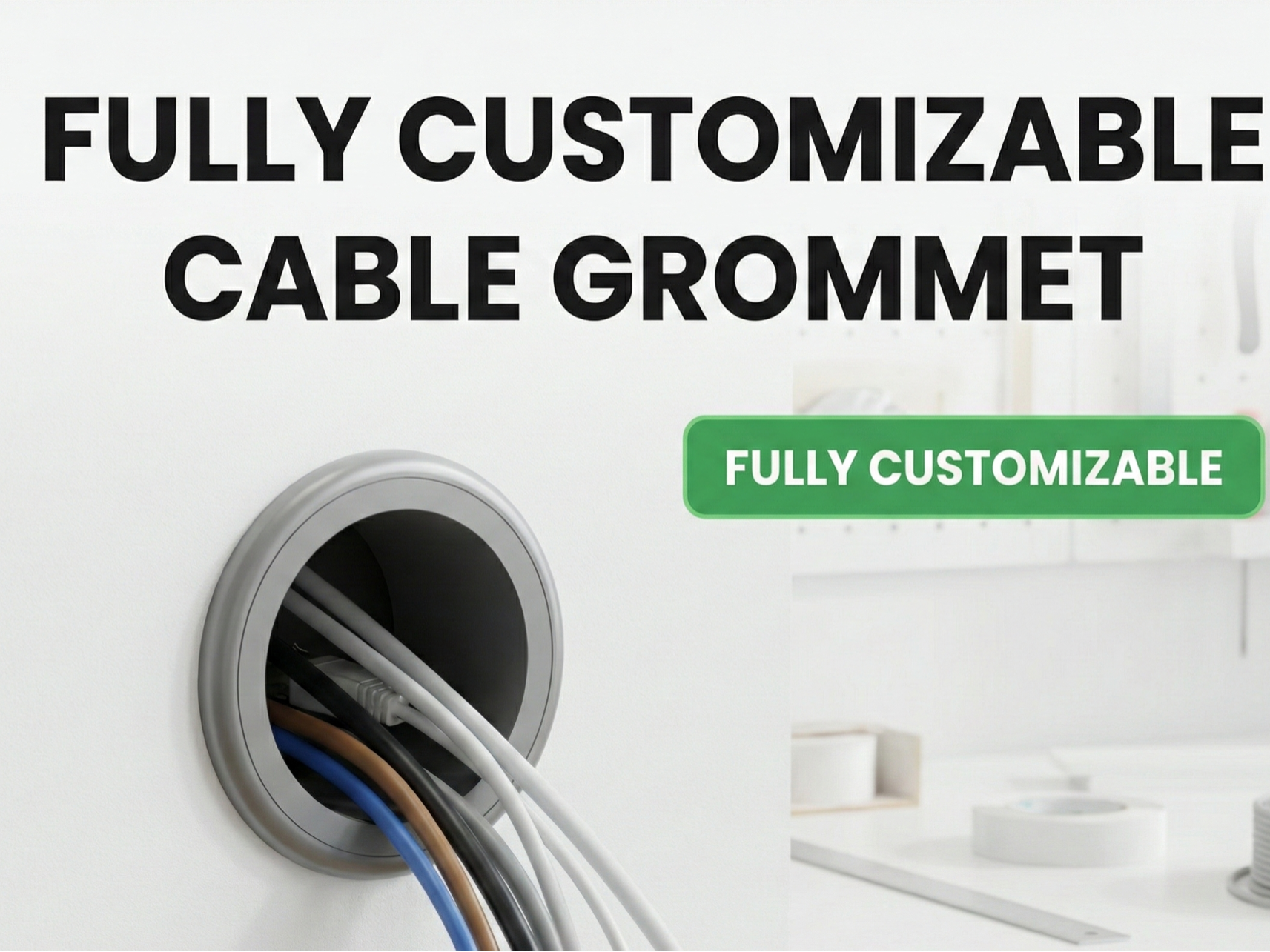 Fully customizable Cable Grommet