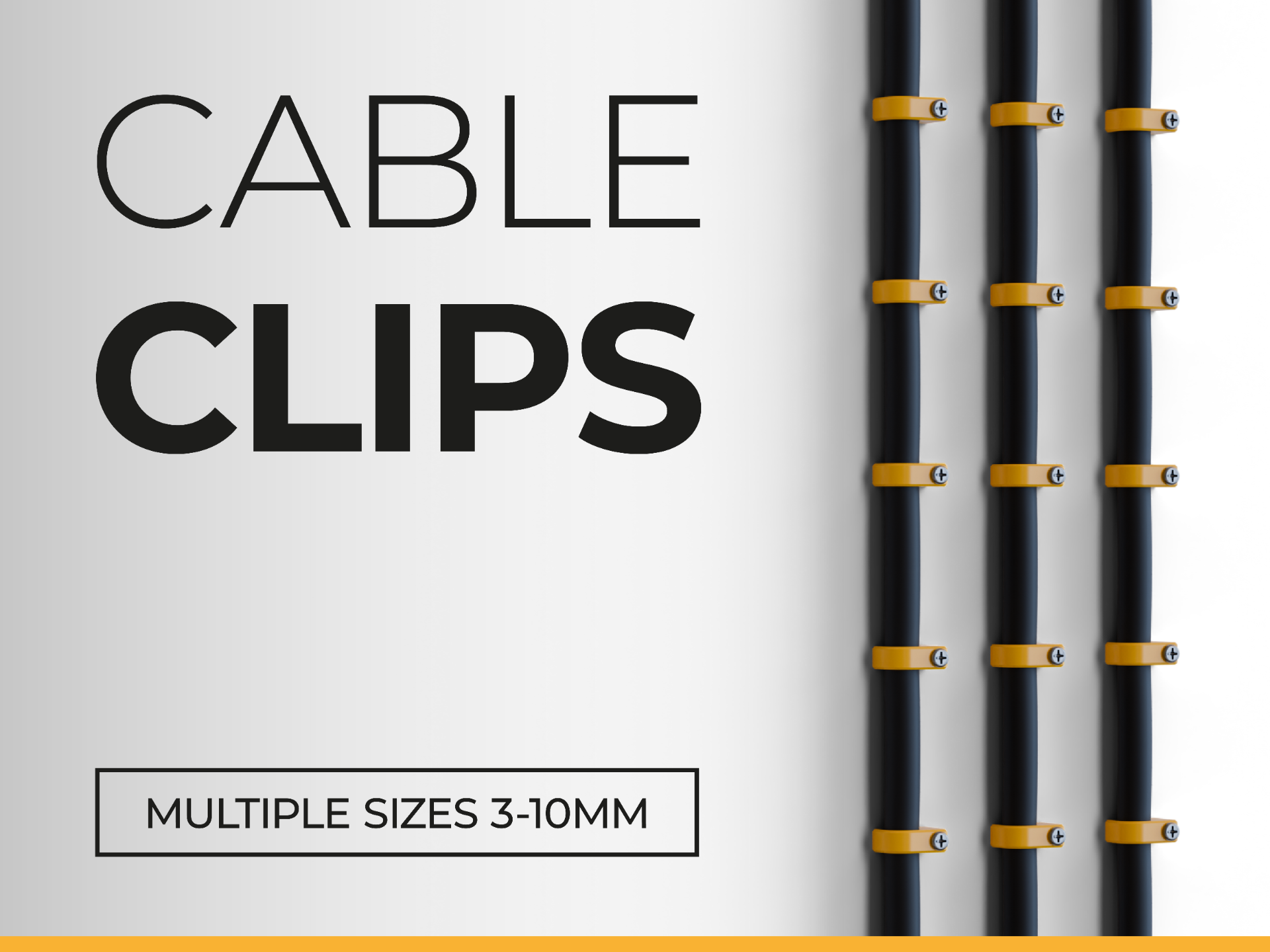 Easy cable clips 3-10mm