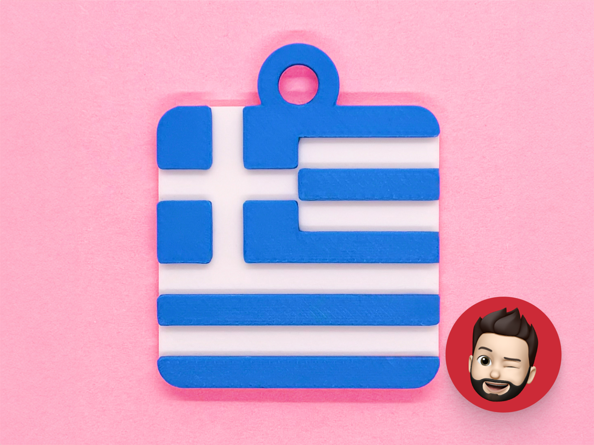 Flags Greece keychain