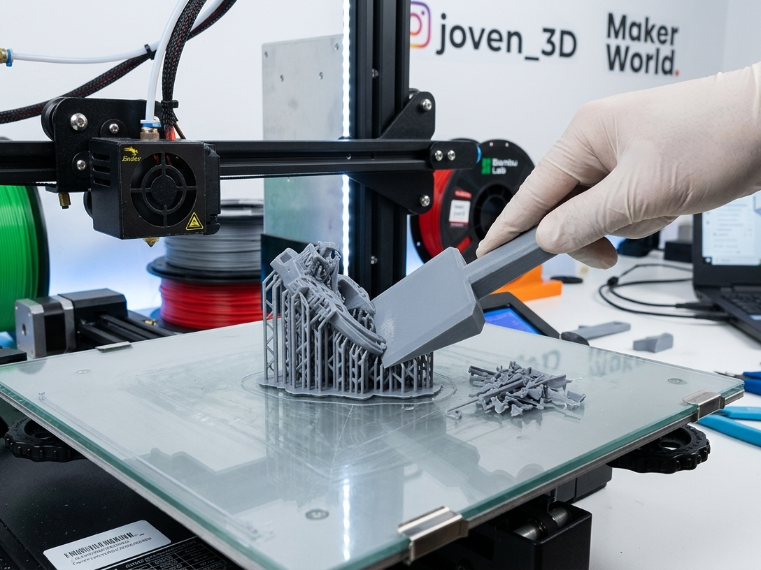 Ergonomic 3D Printer Bed Scraper - Blade Tool