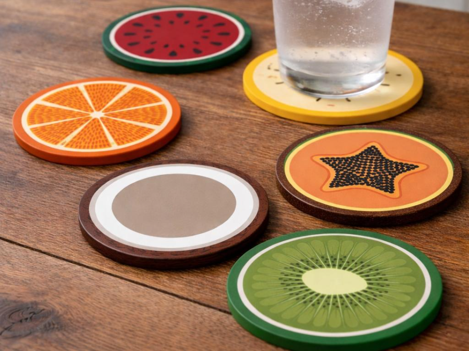 Set de 6 Posavasos Frutales – Perfiles Multicolor