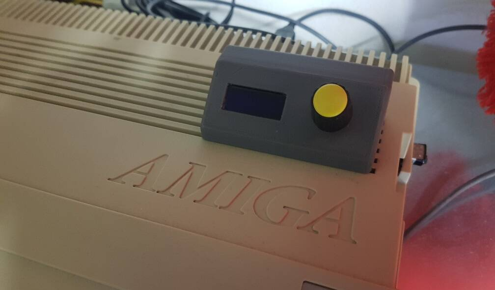 Amiga 500 Gotek Oled  display  rotary encoder