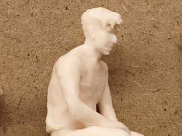 Seated Man Figure for Dioramas (Scalable)