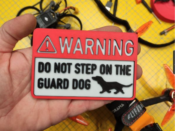Dachshund warning sign