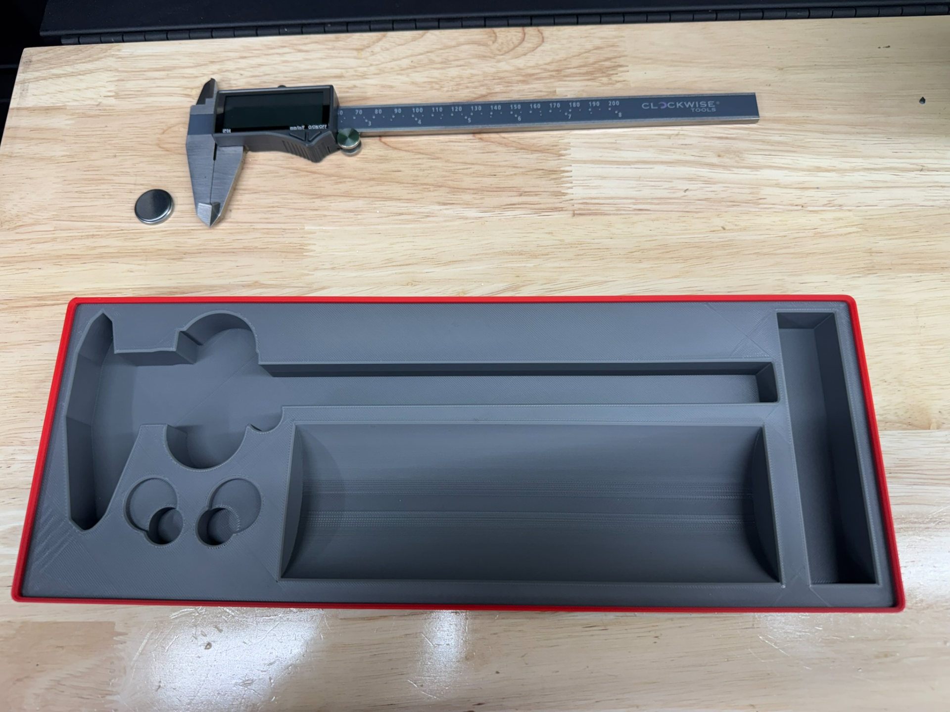 Clockwise 8 Inch Caliper holder for Gridfinity