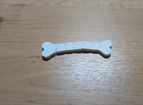 Flexible bone - articulated bone - fidget bone