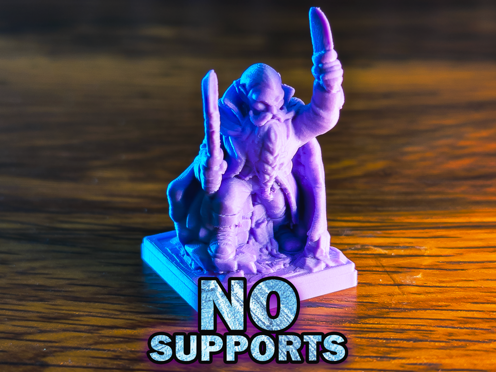 Supportless Vampire Dwarf Miniature for D&D /TTRPG