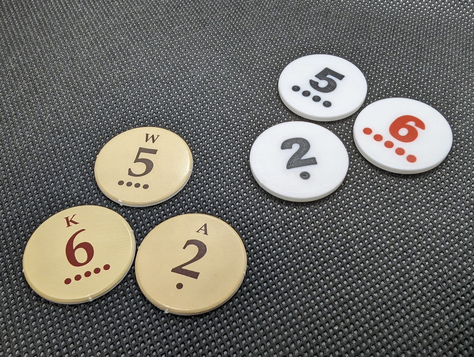 Settlers of Catan Number Tokens - Base + Expansion