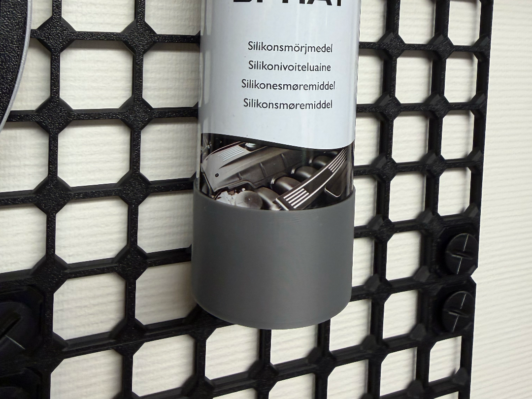 openGrid holder for spray cans