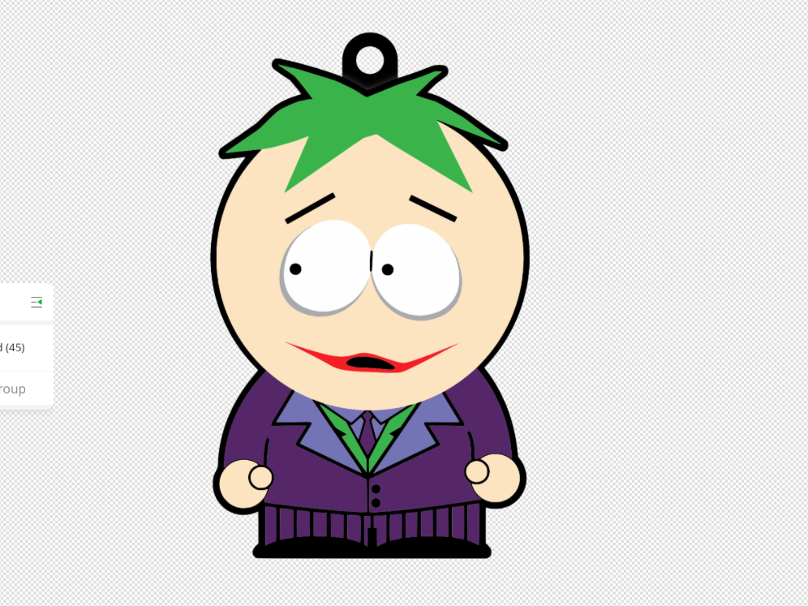 Butters Stotch as Joker Keychain
