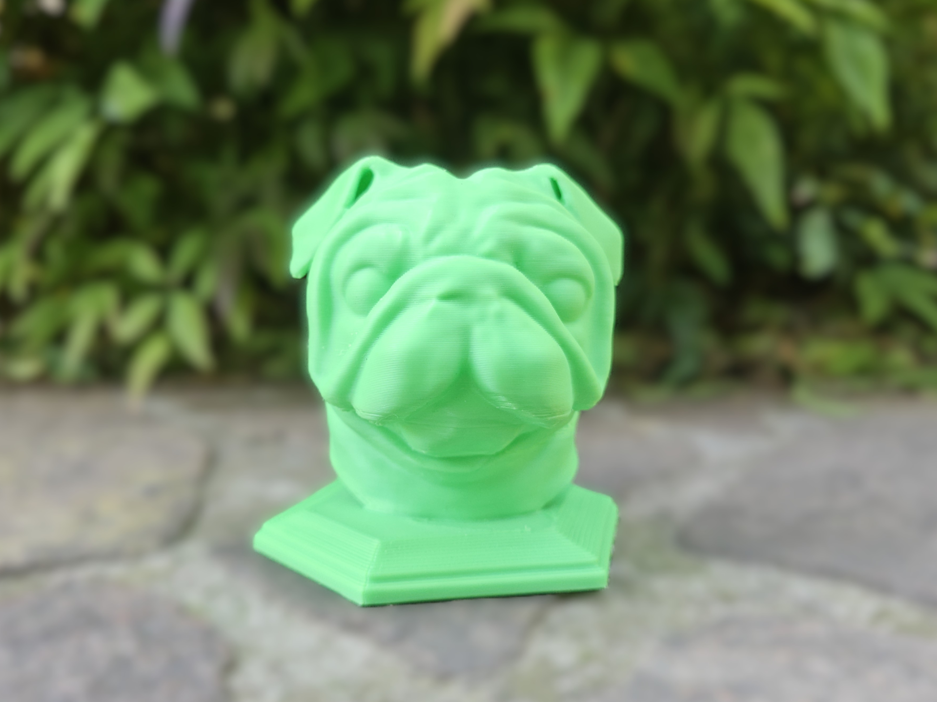 The pug - dog head sculpture