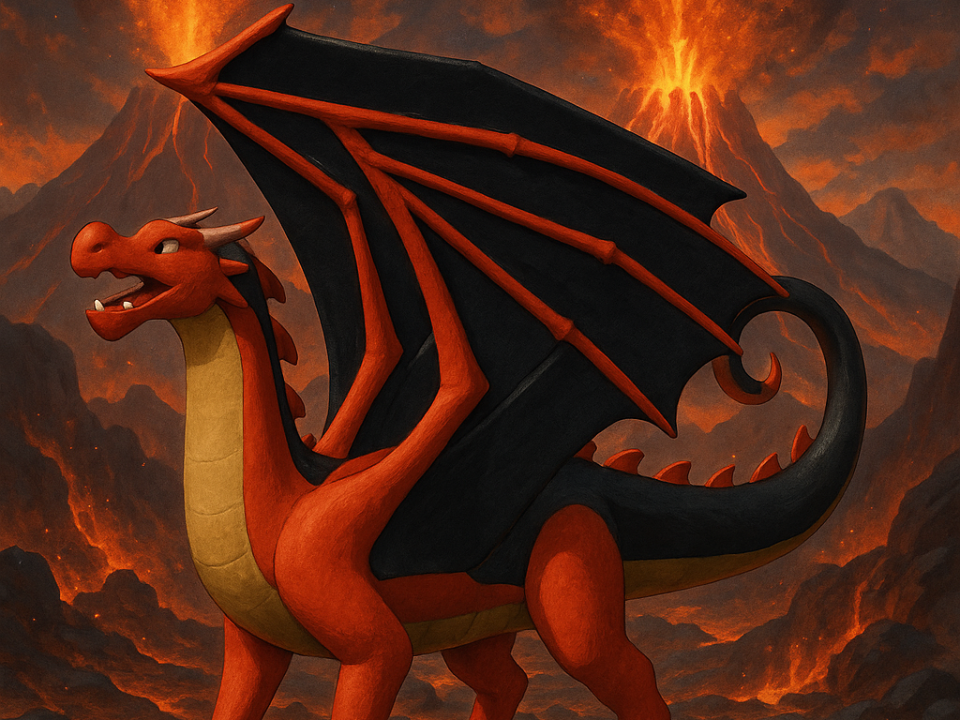 Lavawing Dragon Display Model