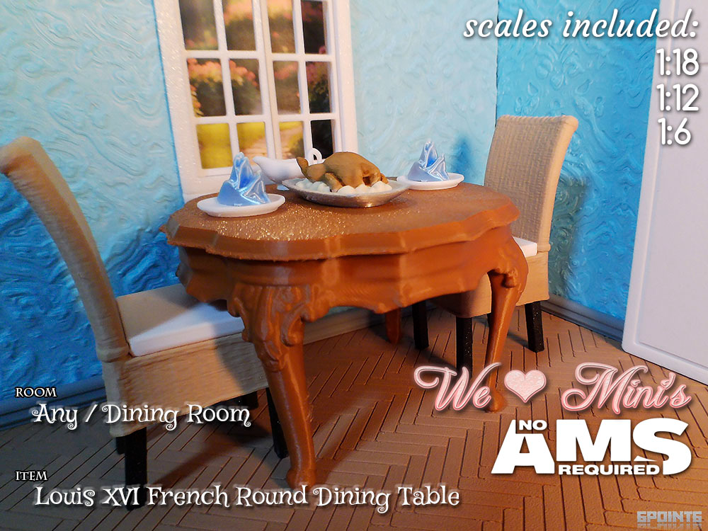 WLM - Louis XVI French Round Dining Table