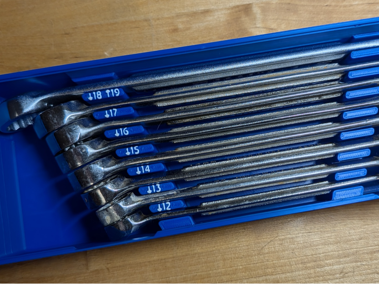 Gridfinity Craftsman Made In USA Wrenches 12-19mm