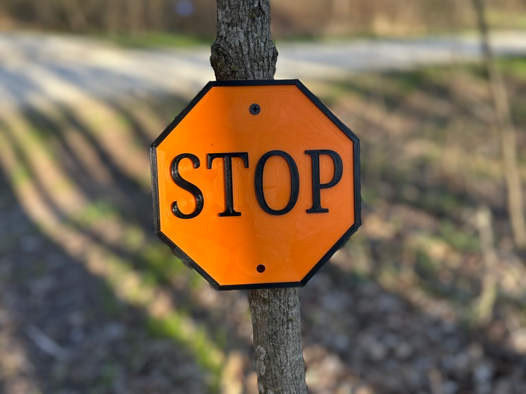 Stop Sign Trail Sign