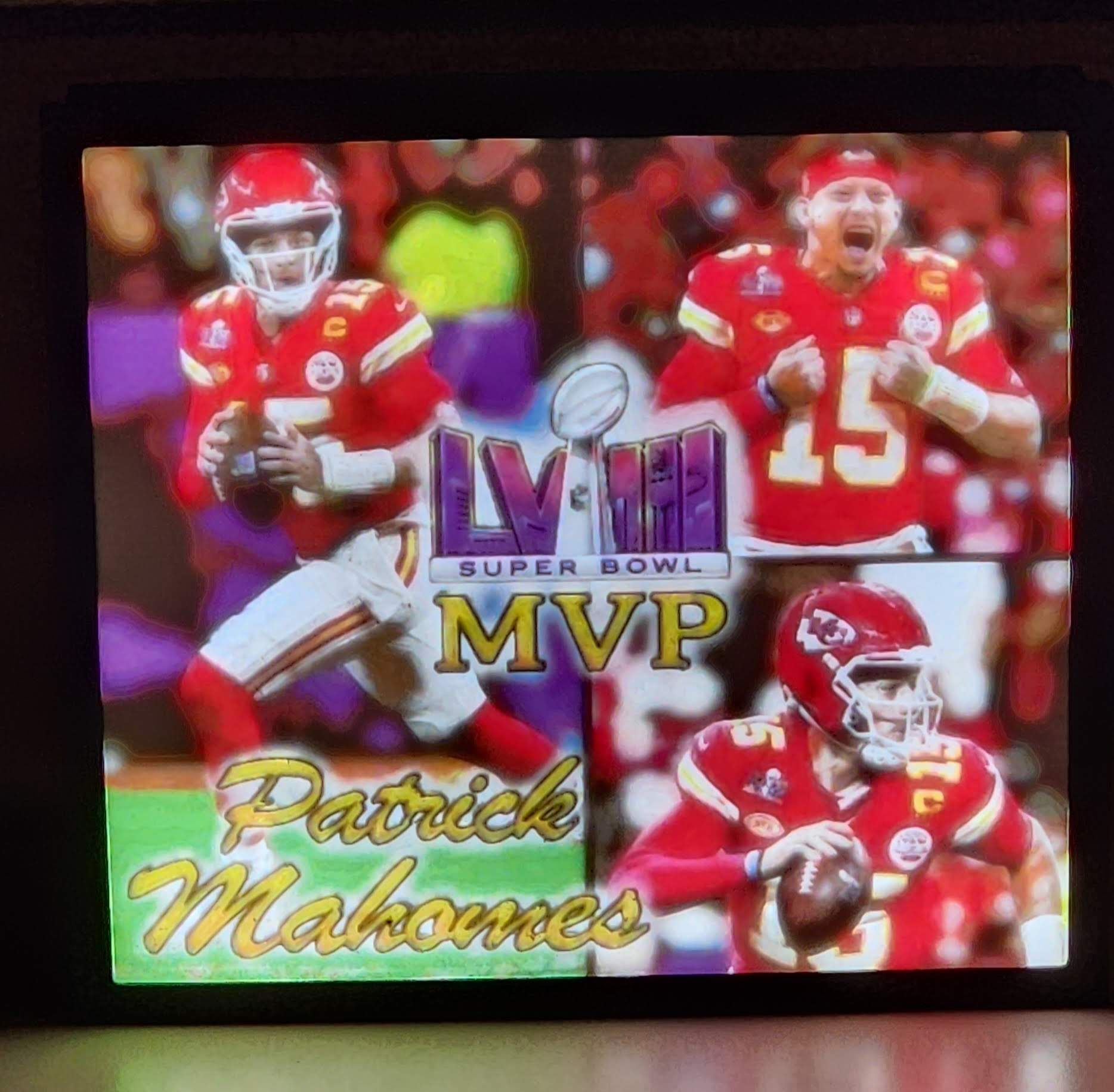 Patrick Mahomes Super Bowl MVP Lithophane