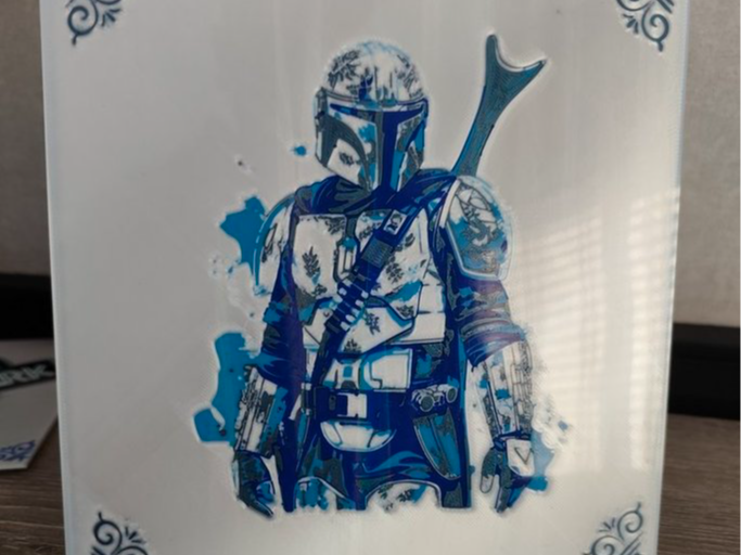 The Mandalorian Delft Bathroom Tile