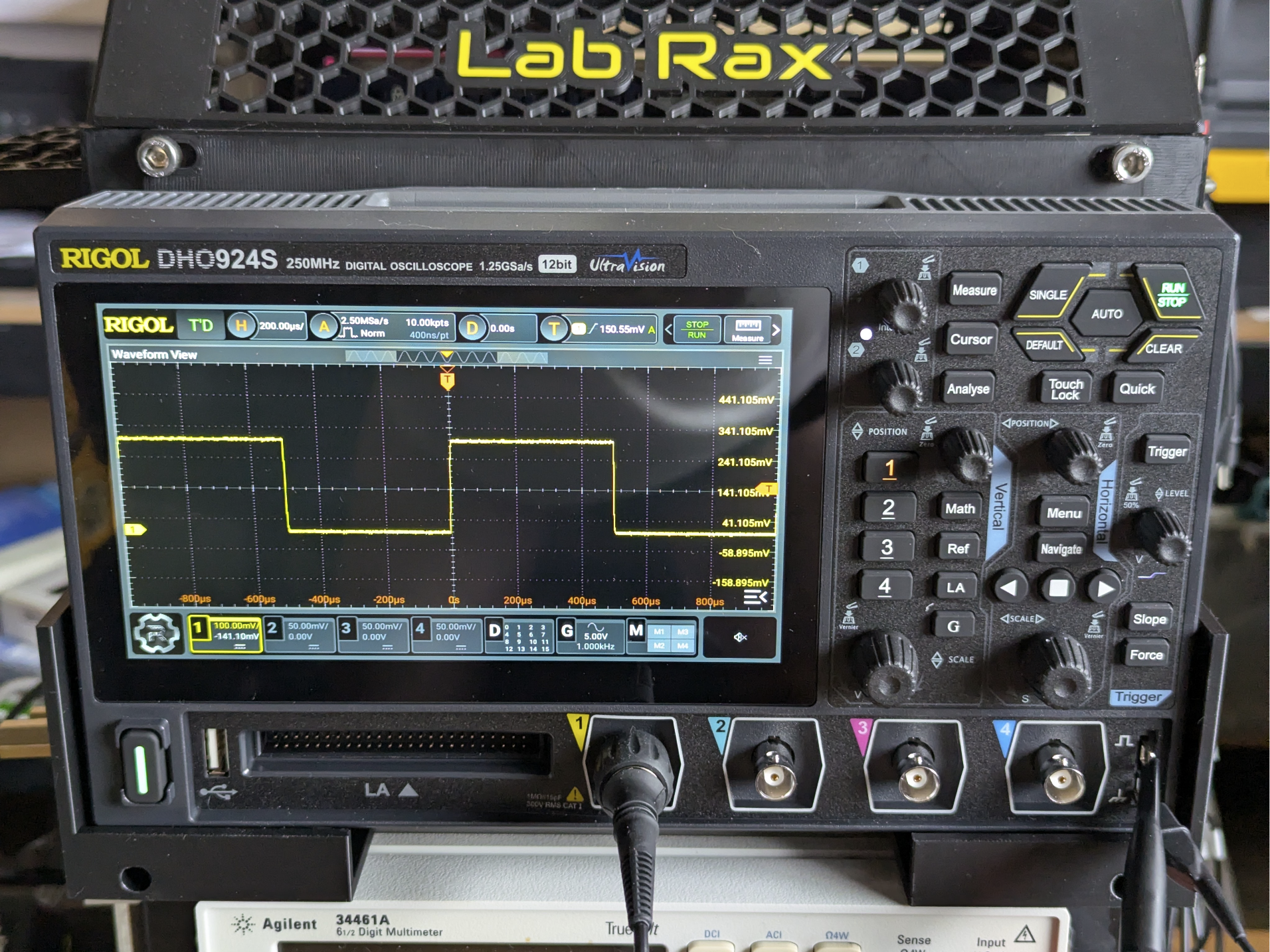 Lab Rax mount for Rigol DHO924 oscilloscope