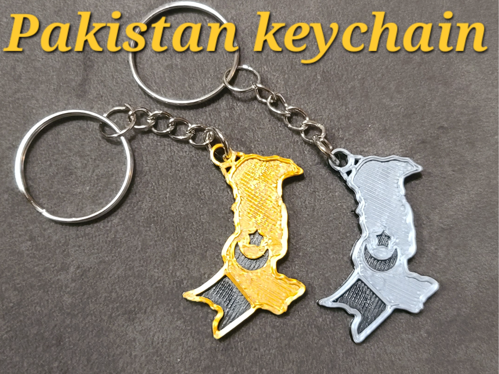 Pakistan Keychain Dual Color NO AMS Required