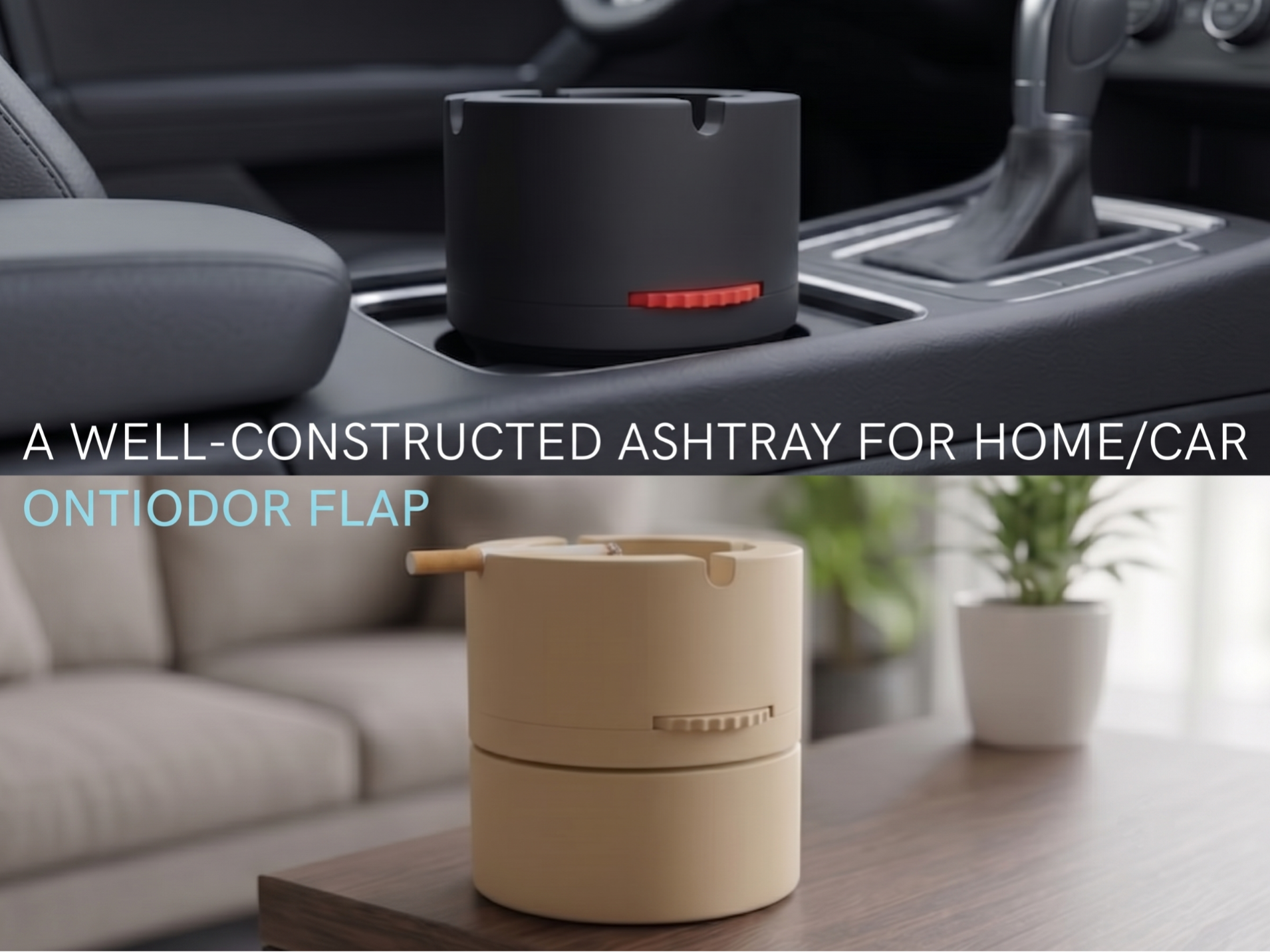 ULTIMATE Car-Home Ashtray, Anti-Odor! V2