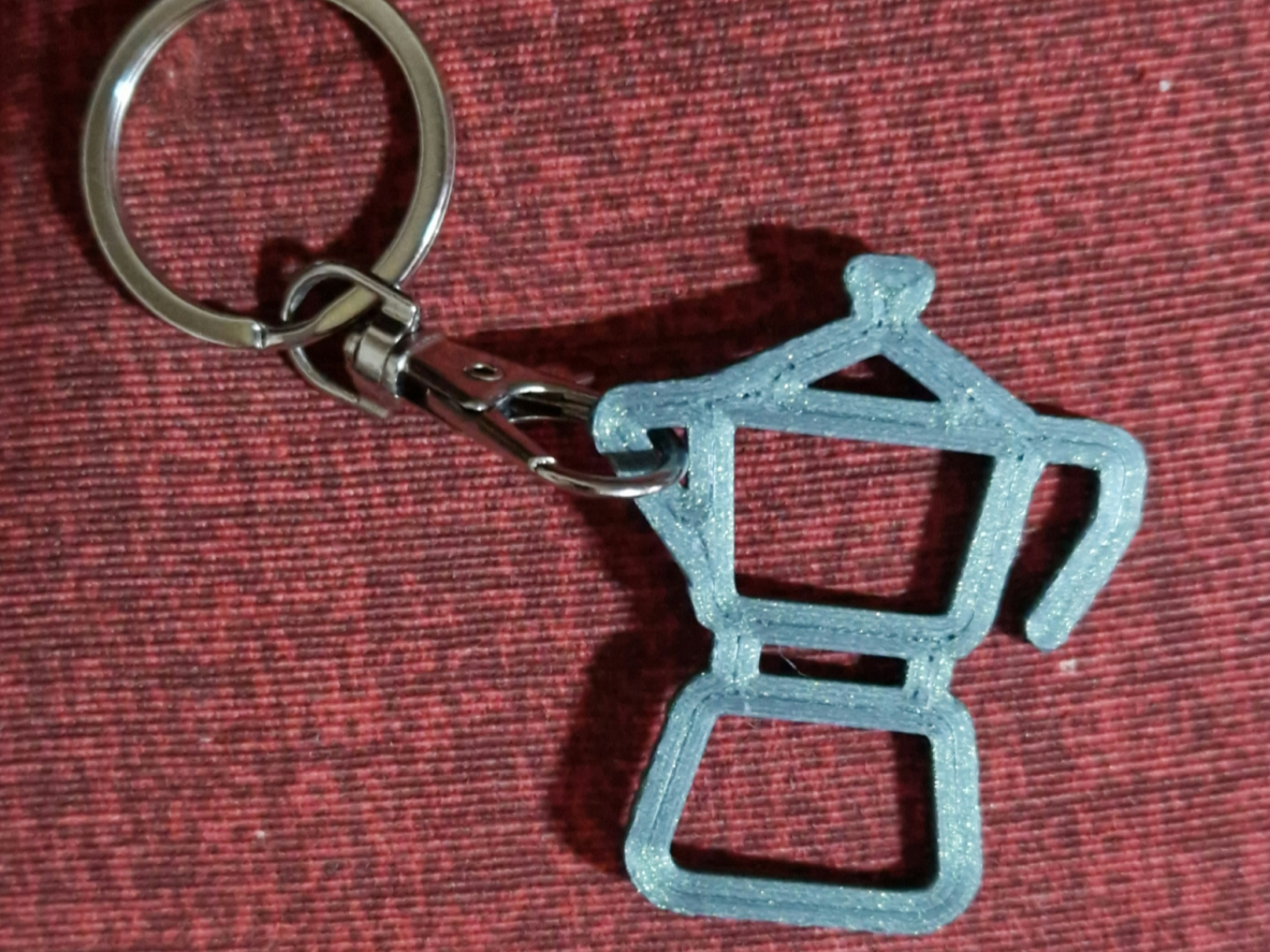 Small moka coffee keychain