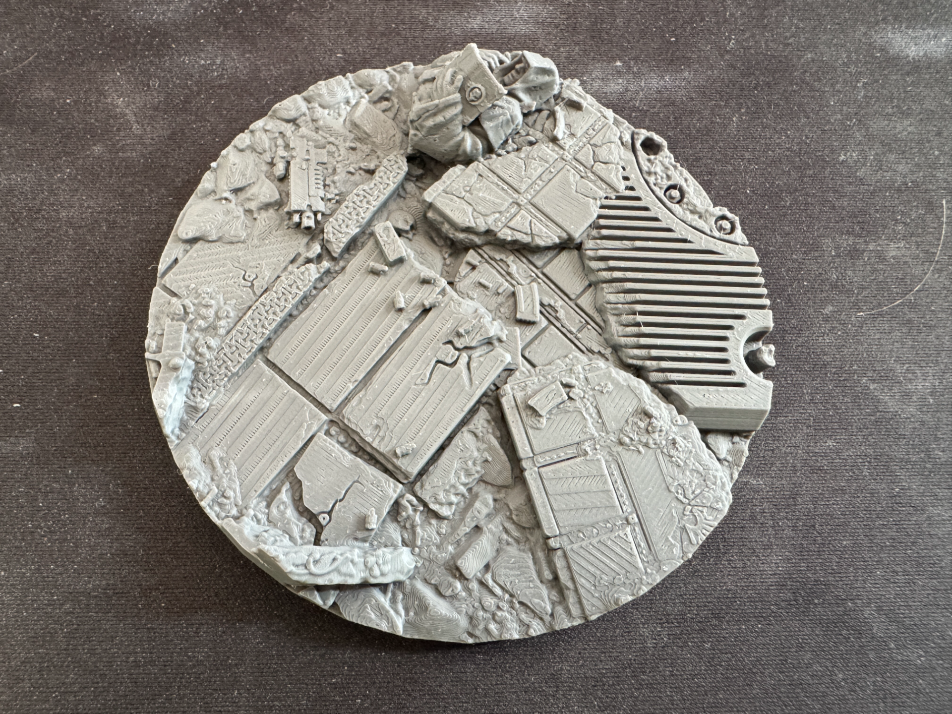 100 mm base with terrain features