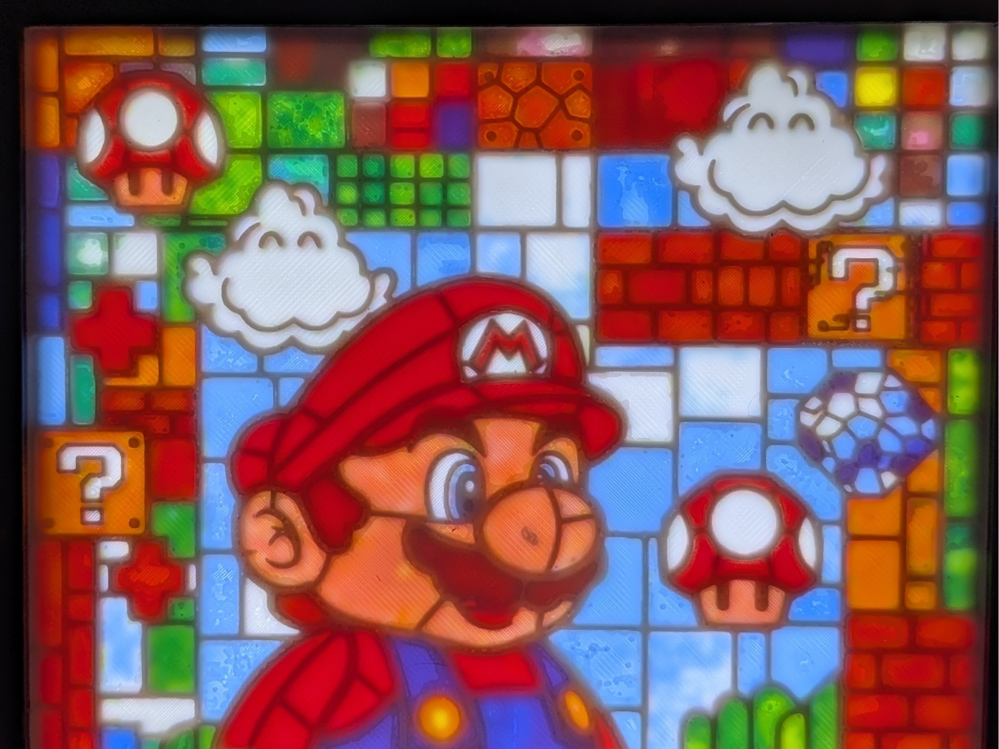 Mario Mosaic lithophane