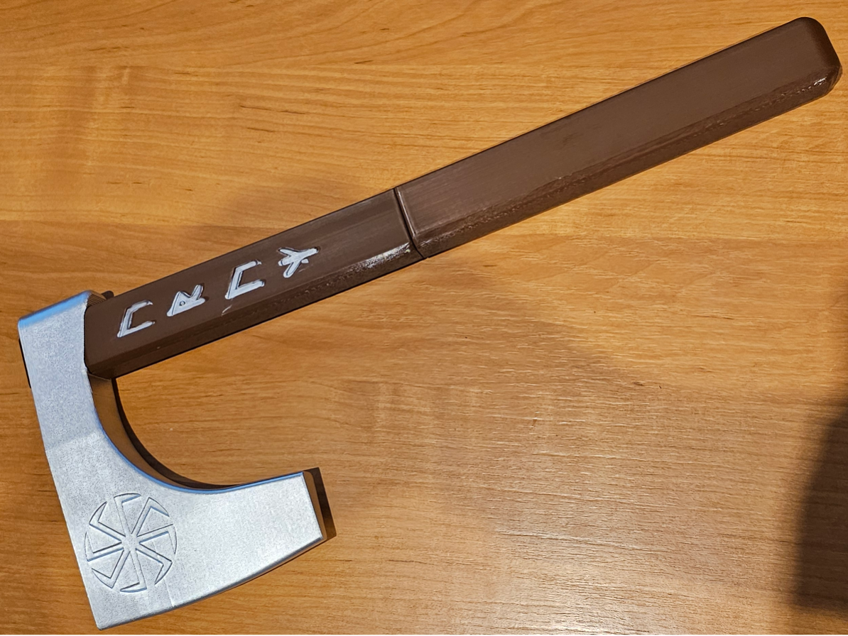Slavic Battle Axe with runes