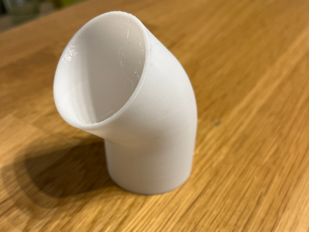 Coude 45°c 40 mm sans support 90° avec deux