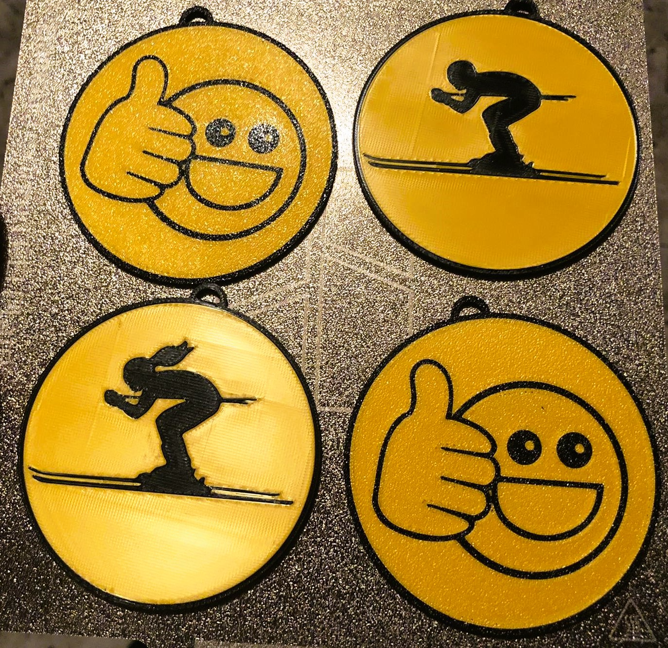 Medal skier - smile