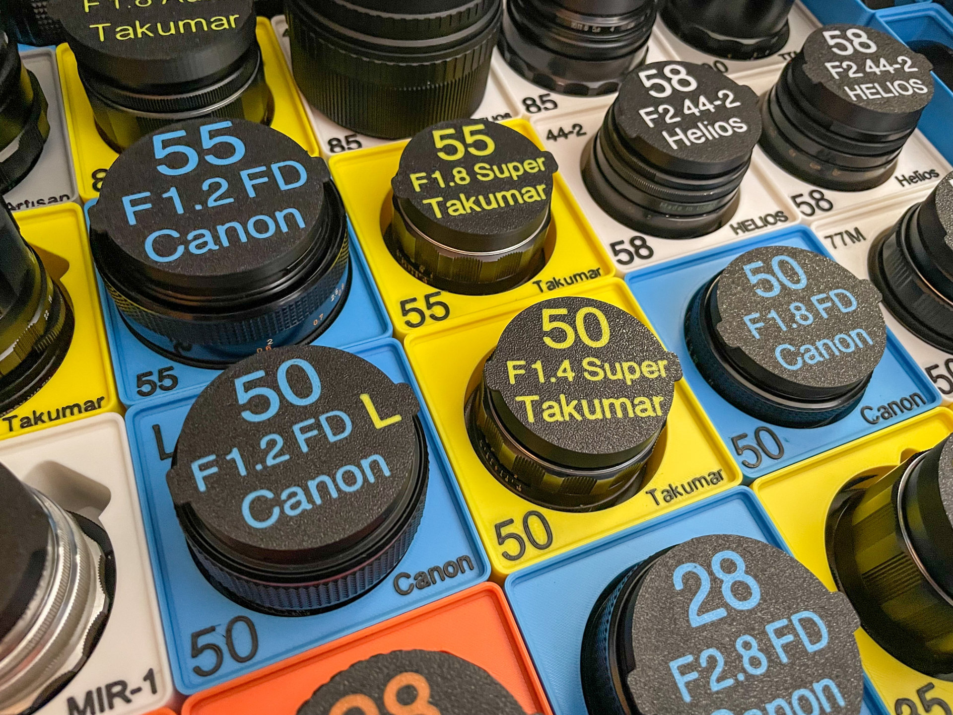 Gridfinity Vintage Lens Storage
